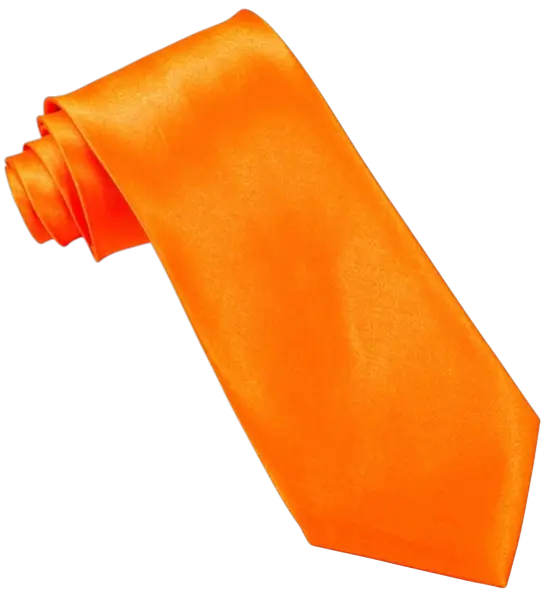 Cravate Satin Orange Fluo – Accessoire Soirée Années 80