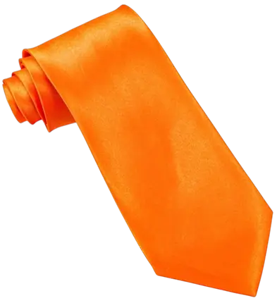 Cravate Satin Orange Fluo – Accessoire Soirée Années 80