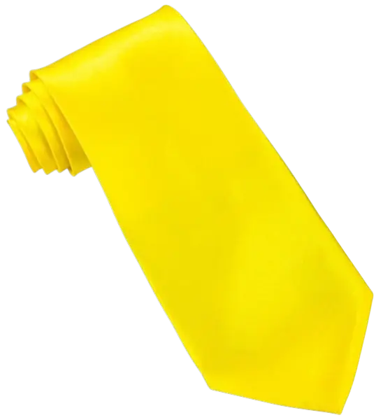 Cravate Satin Jaune Fluo – Accessoire Soirée Années 80