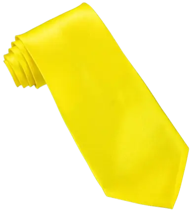 Cravate Satin Jaune Fluo – Accessoire Soirée Années 80