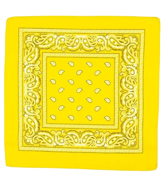 Bandana Jaune Cowboy 55x55 cm – Foulard Western