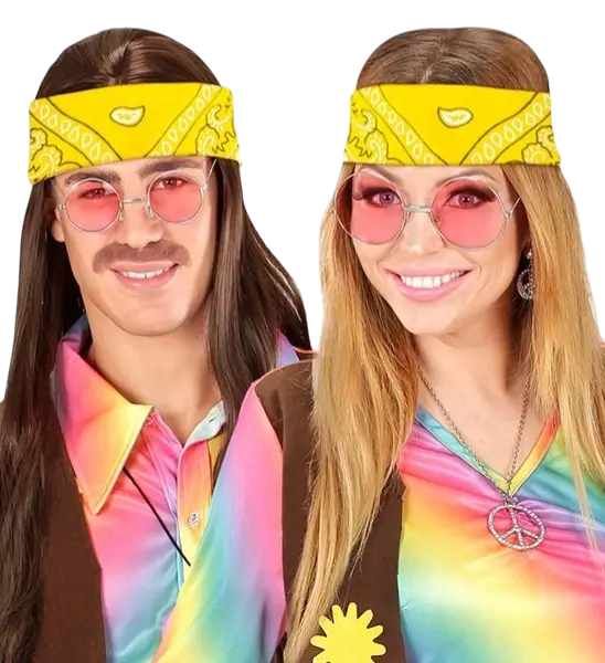 Bandana Jaune Cowboy 55x55 cm – Foulard Western