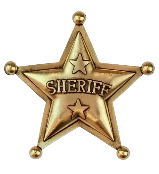 Étoile de Shérif Authentique – Badge Cowboy Far West