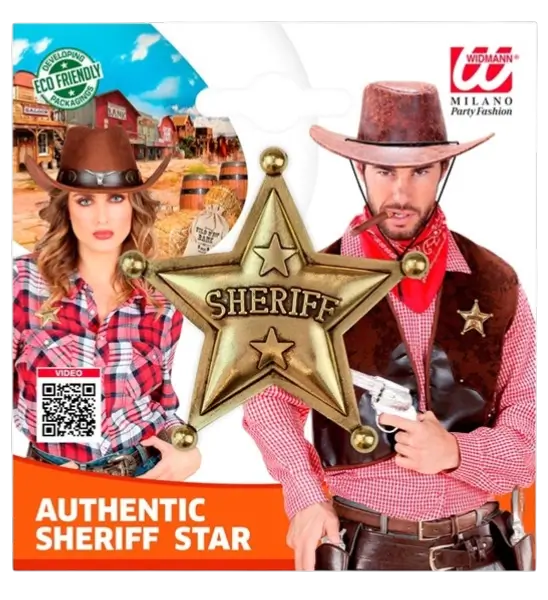 Étoile de Shérif Authentique – Badge Cowboy Far West