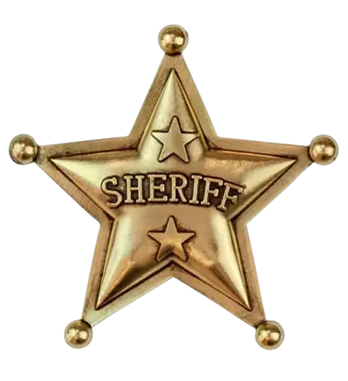 Étoile de Shérif Authentique – Badge Cowboy Far West