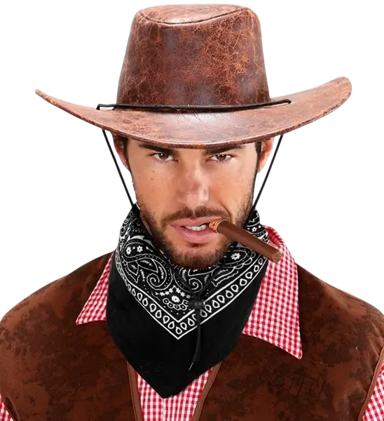 Bandana Noir Cowboy 55x55 cm – Foulard Western