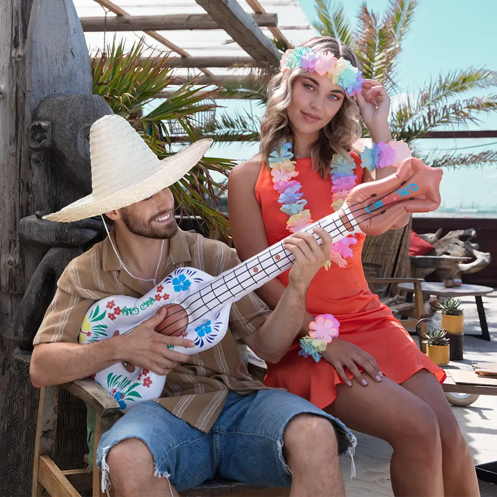Kit Hawaï Pastel – Accessoires Déguisement Hawaïen
