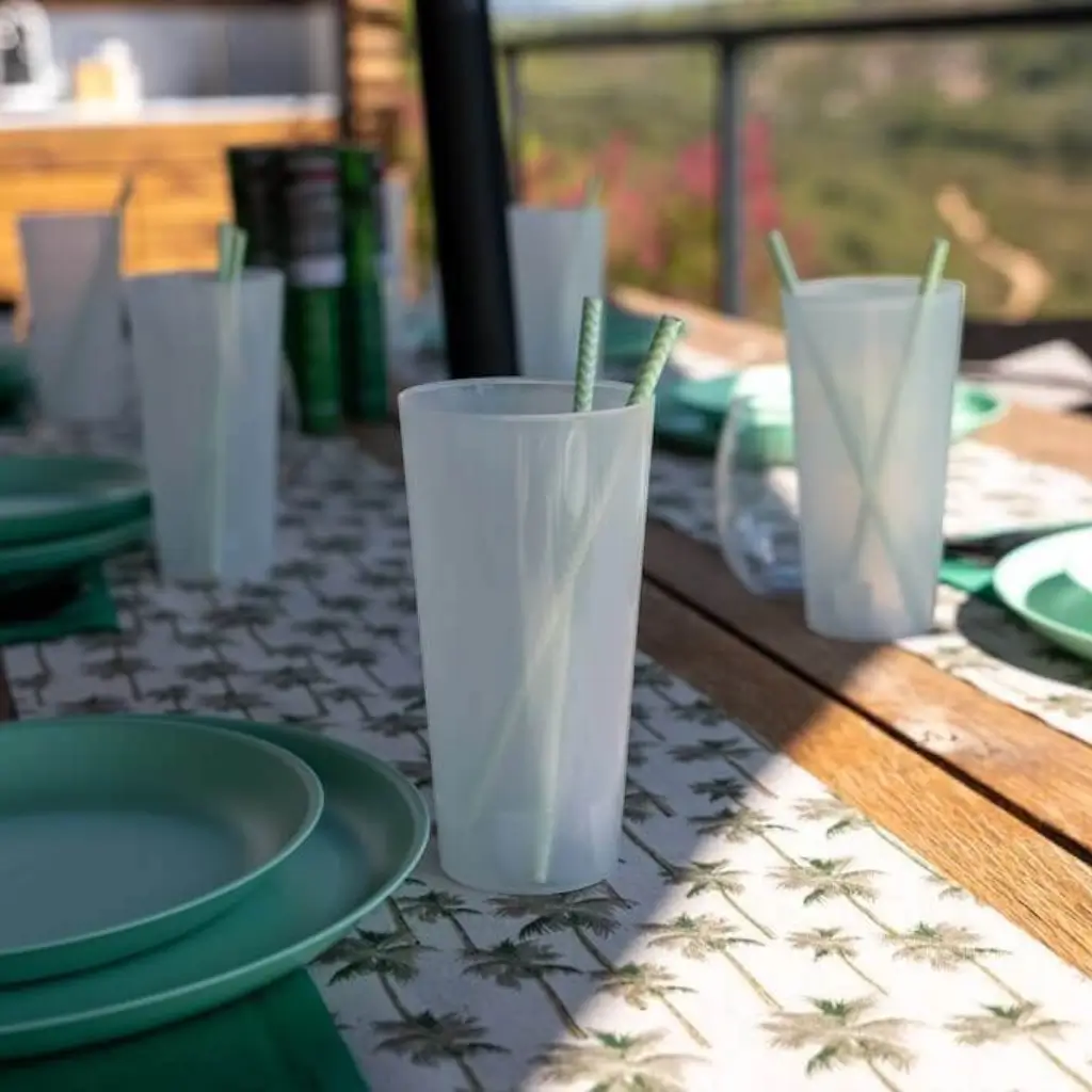 Lot de 100 Gobelets Ecocup 25cl utile (33cl ras bord) Réutilisable - Type Demi, Jus, Soft