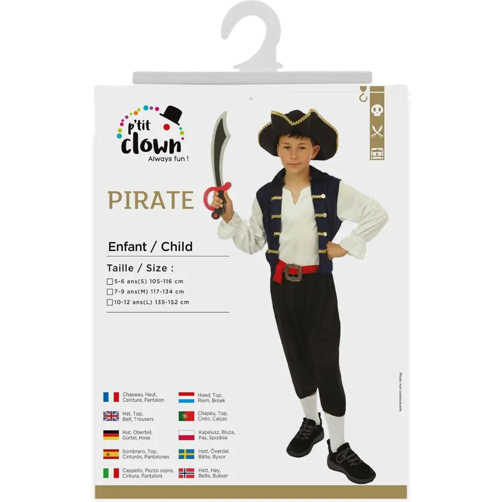 Déguisement Pirate Garçon 5-6 Ans – Costume Pirate Enfant
