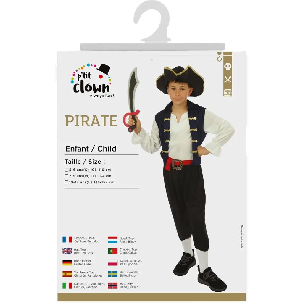 Déguisement Pirate Garçon 7-9 Ans – Costume Pirate Enfant