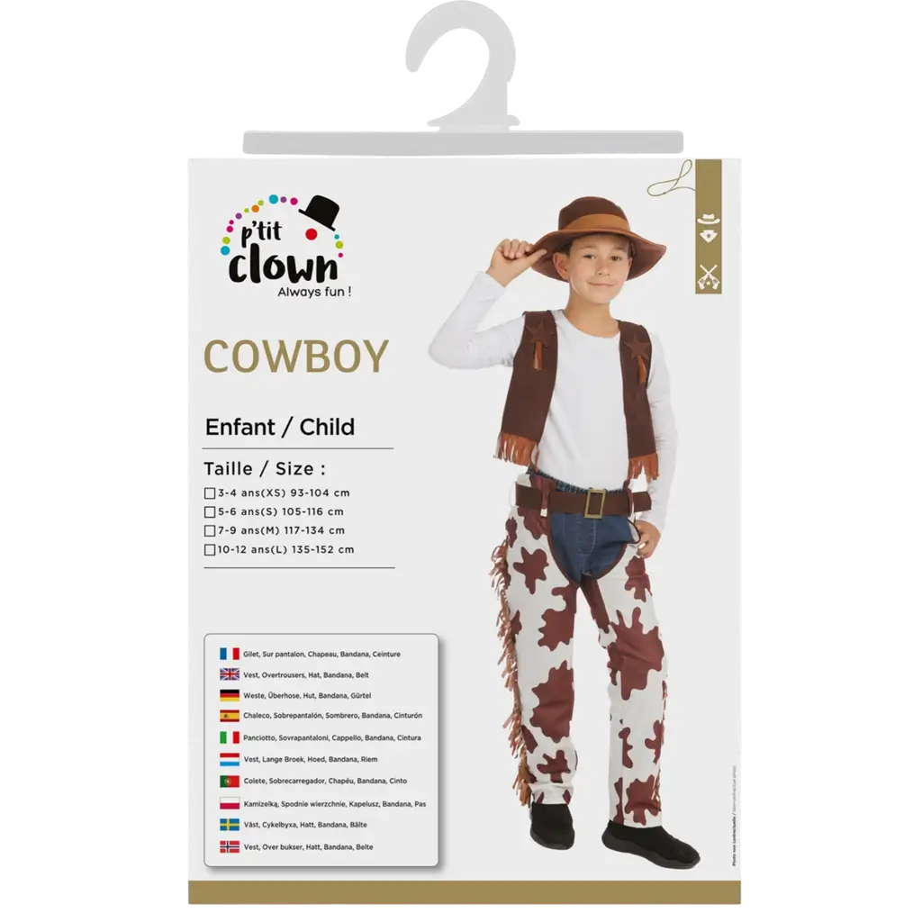Déguisement Cowboy Enfant 10-12 Ans – Costume Cowboy Enfant