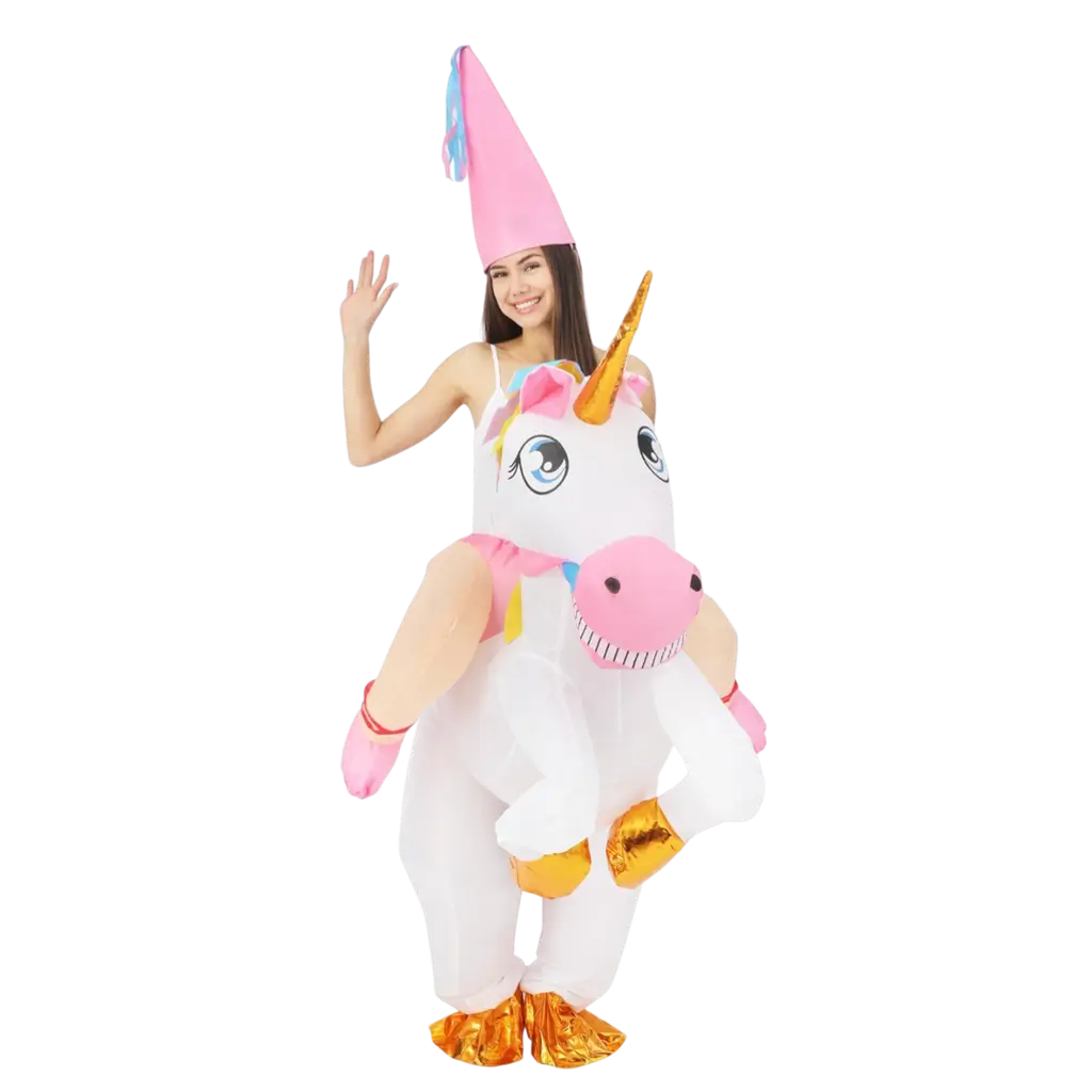 Déguisement Gonflable Licorne avec Cavalier Adulte – Costume EVJF Taille Unique