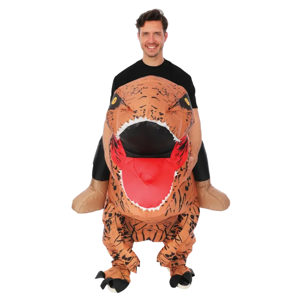 Déguisement Gonflable Dinosaure avec Cavalier Adulte – Costume EVJF Taille Unique