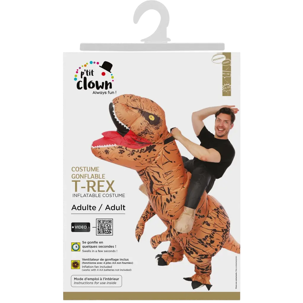 Déguisement Gonflable Dinosaure avec Cavalier Adulte – Costume EVJF Taille Unique