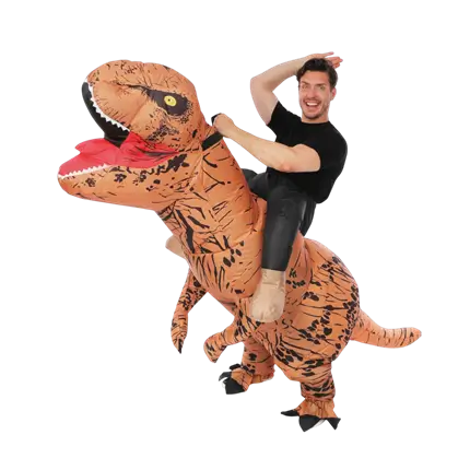 Déguisement Gonflable Dinosaure avec Cavalier Adulte – Costume EVJF Taille Unique