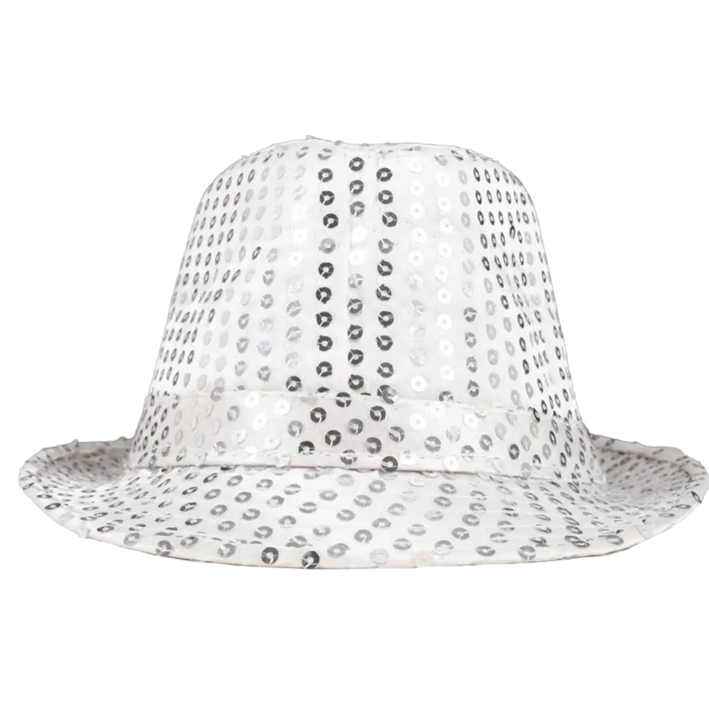 Chapeau Borsalino à Sequins Argent Adulte – Accessoires Soirée Disco