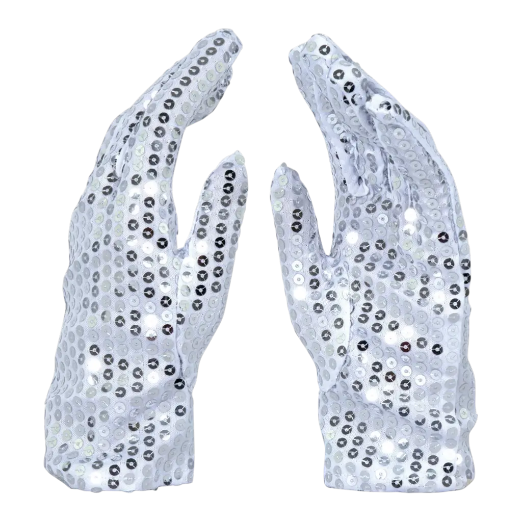 Gants à Sequins Argent Adulte – Accessoires Soirée Disco
