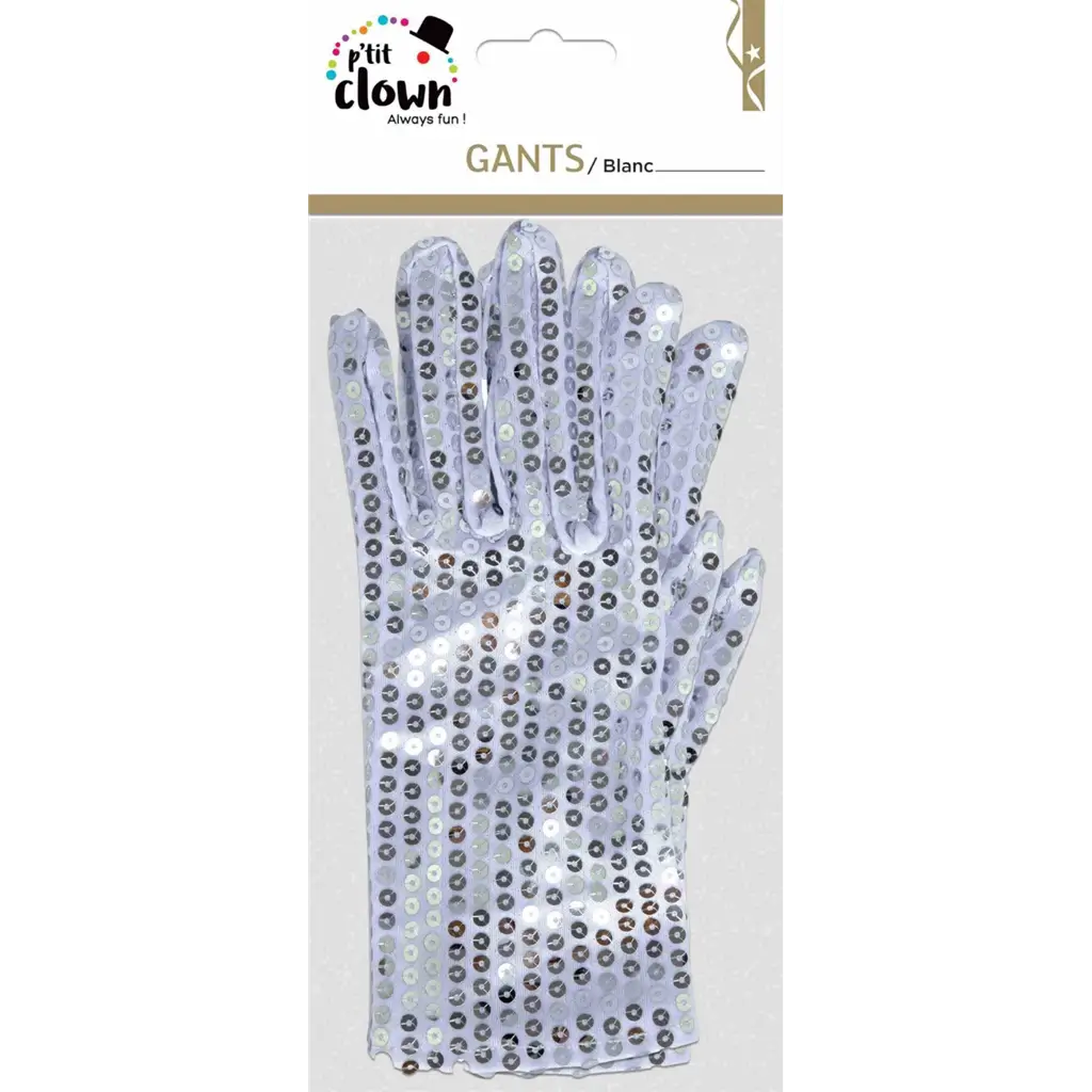Gants à Sequins Argent Adulte – Accessoires Soirée Disco