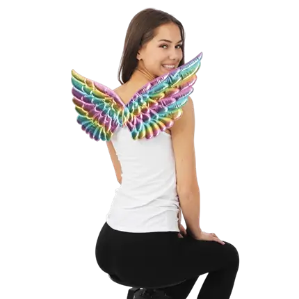 Ailes d’Ange Multicolores 62 cm – Accessoires Déguisement Ange
