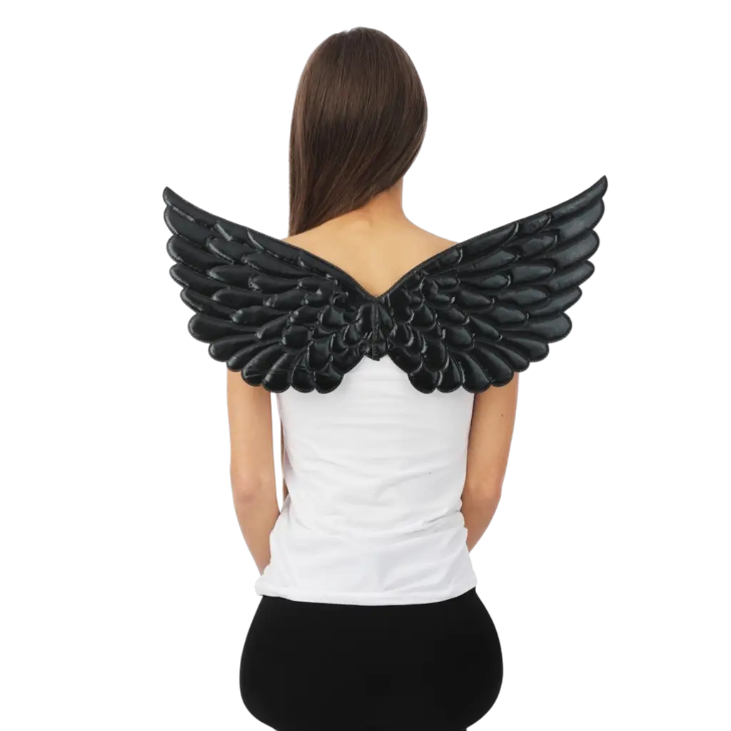 Ailes d’Ange Noires 62 cm – Accessoires Déguisement Ange ou Démon