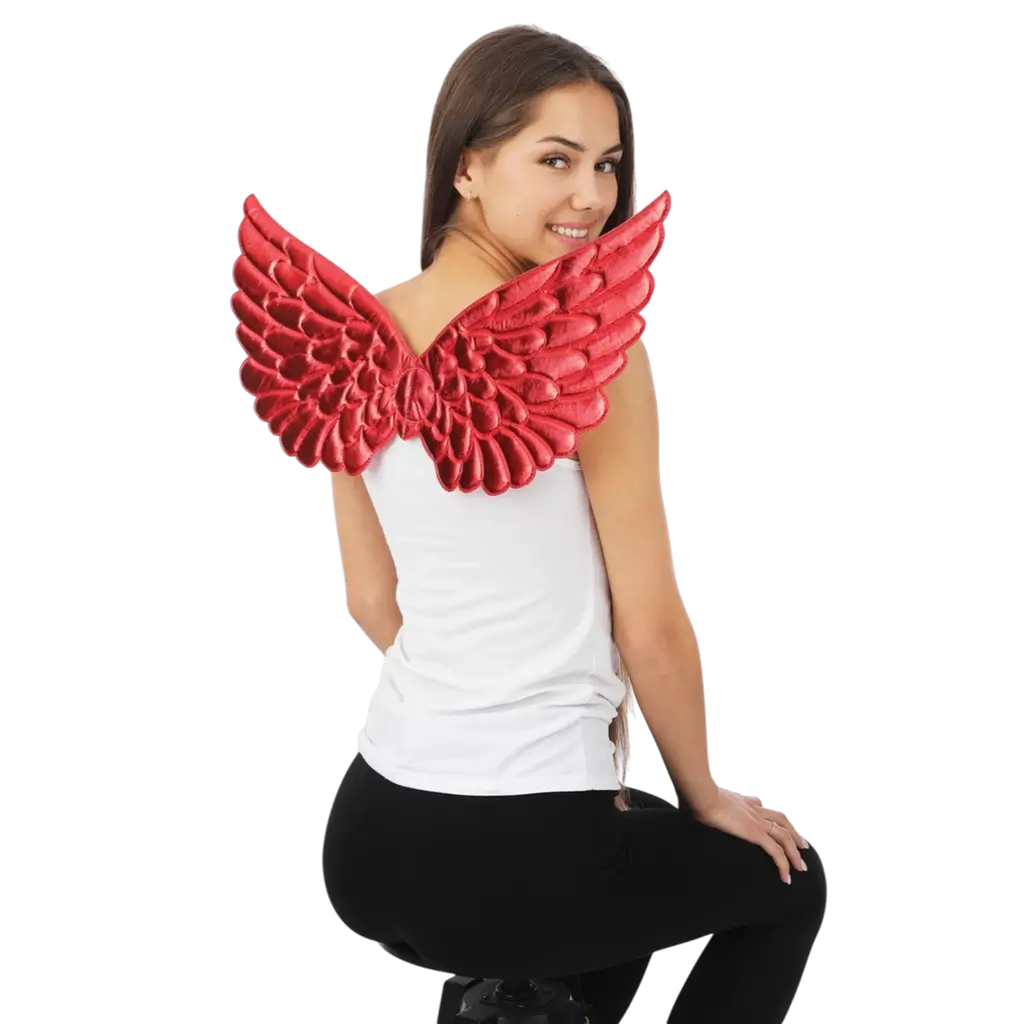 Ailes d’Ange Rouges 62 cm – Accessoires Déguisement Ange ou Diable