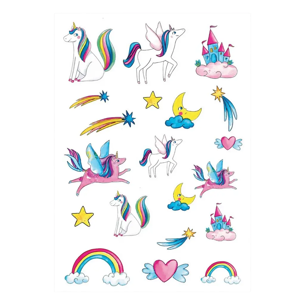 Tatouages Éphémères Licornes Enfant – Accessoires Anniversaire