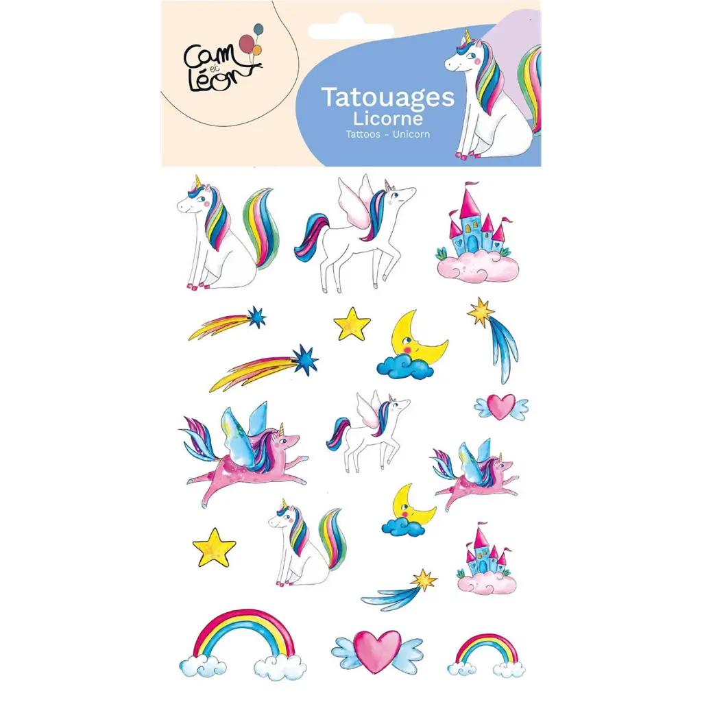 Tatouages Éphémères Licornes Enfant – Accessoires Anniversaire