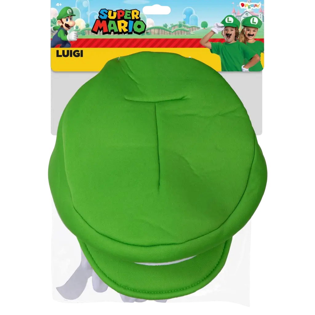 Kit accessoires Luigi™ enfant – casquette, gants et moustache Super Mario™