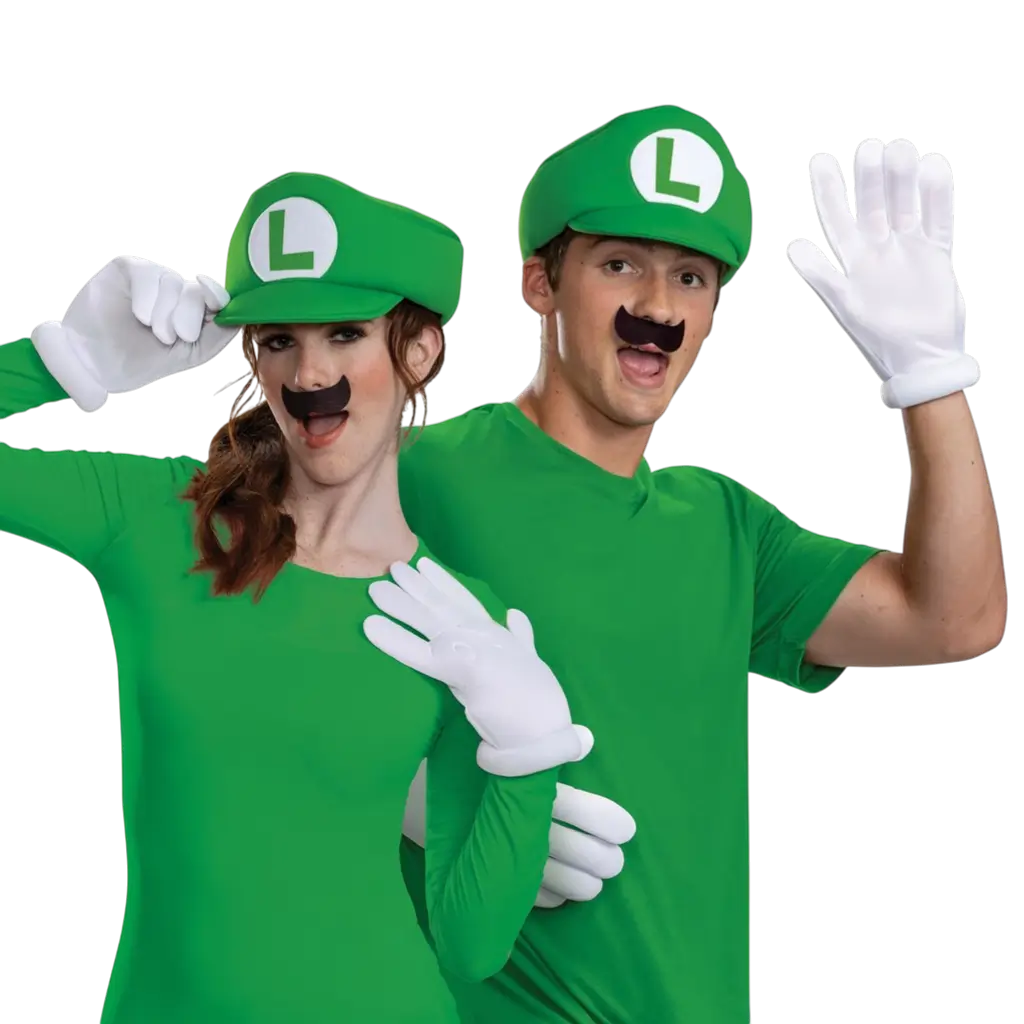Kit accessoires Luigi™ adulte – casquette, gants et moustache Super Mario™