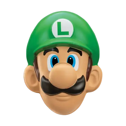 Masque Luigi™ adulte – masque officiel Super Mario™ avec élastique