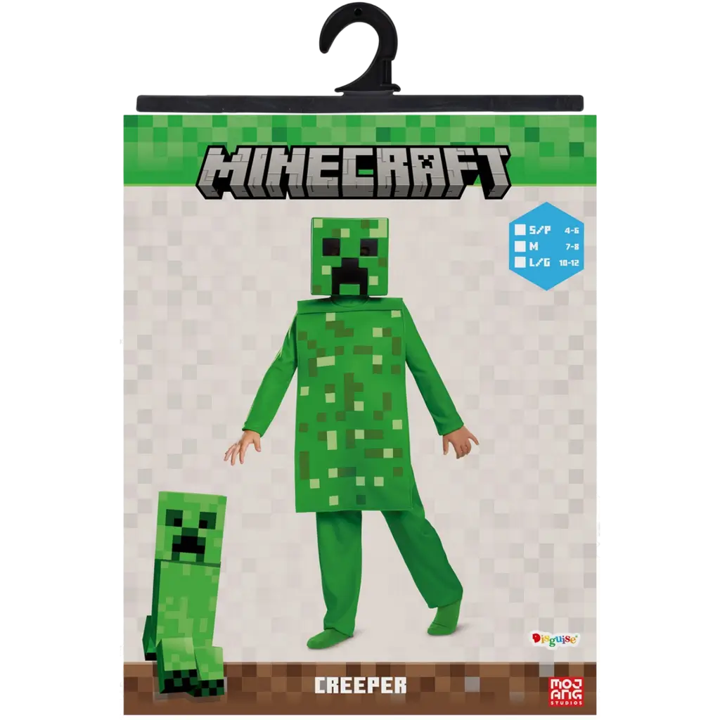 Déguisement Creeper Minecraft™ Enfant 7-8 Ans