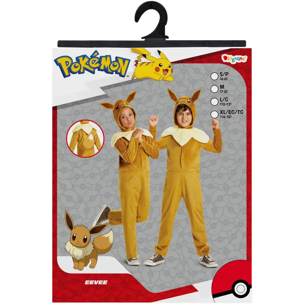 Déguisement Évoli™ Pokémon™ enfant 7-8 ans – combinaison officielle avec capuche