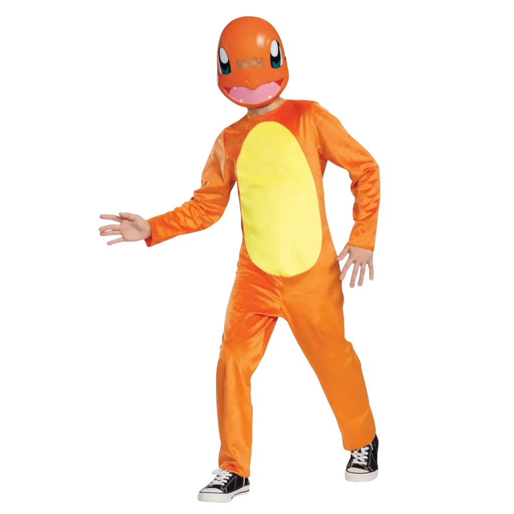 Déguisement Salamèche™ Pokémon™ enfant 7-8 ans – costume officiel avec masque