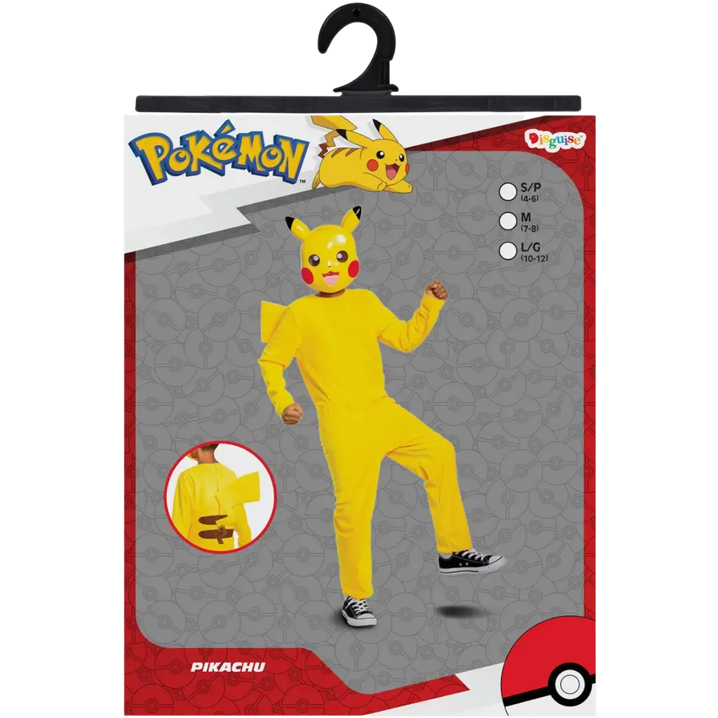 Déguisement Pikachu™ Pokémon™ enfant 7-8 ans – costume officiel avec queue et masque