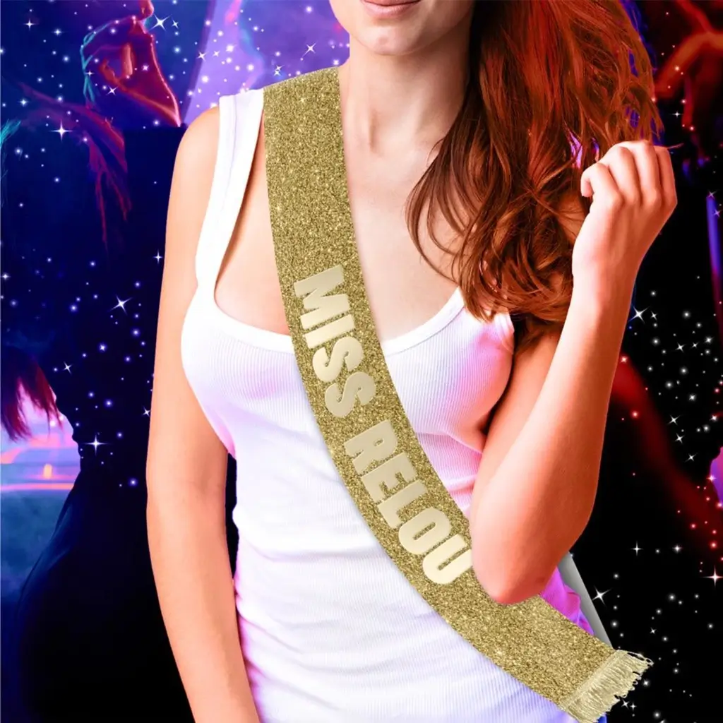 Écharpe à paillettes Miss Relou – Accessoires EVJF