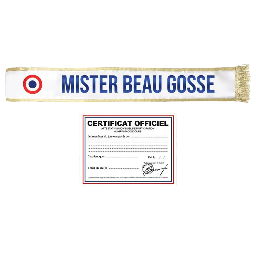 Écharpe Mister Beau Gosse – accessoire humoristique pour anniversaire et fête