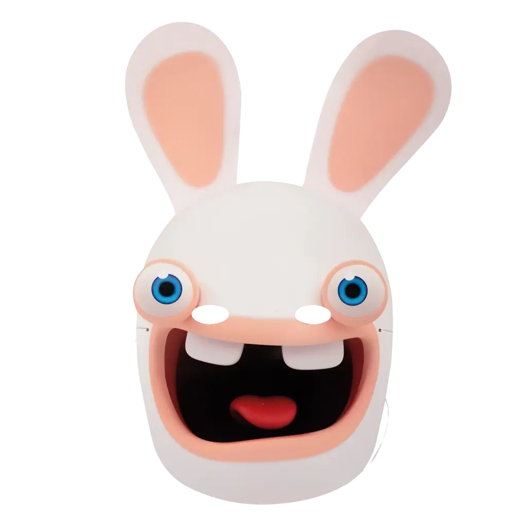 Masque Lapins Crétins™ en Carton – Accessoires Déguisement Enfant