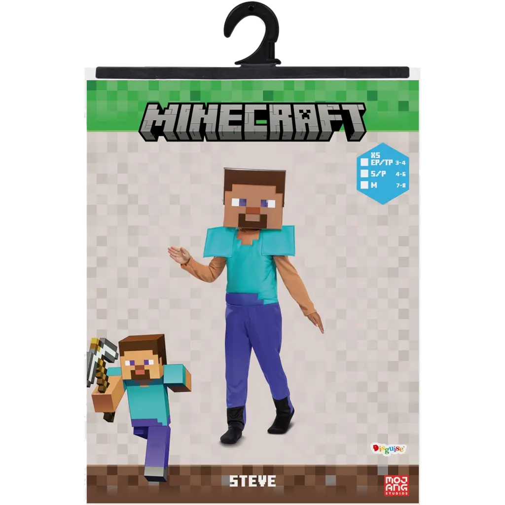 Déguisement Steve Minecraft™ Enfant 4-6 Ans – Costume Minecraft