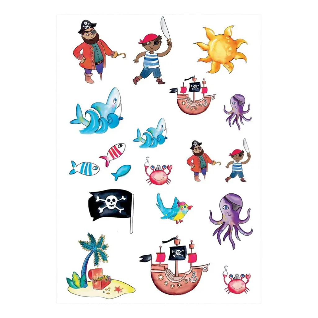 Tatouages Éphémères Pirates – Accessoires Anniversaire Enfant