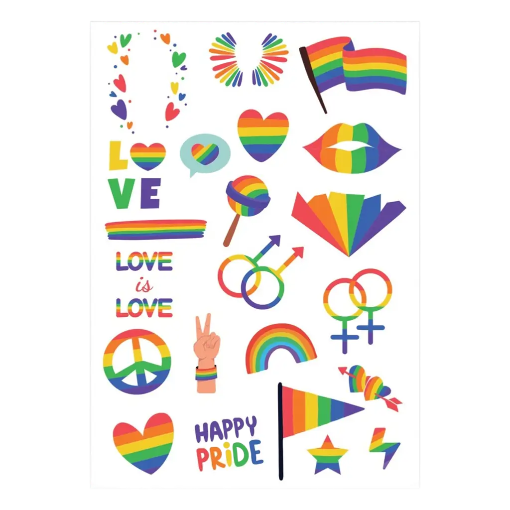 Tatouages Éphémères Arc-en-Ciel – Accessoires Anniversaire Enfant