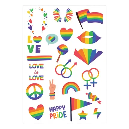 Tatouages Éphémères Arc-en-Ciel – Accessoires Anniversaire Enfant