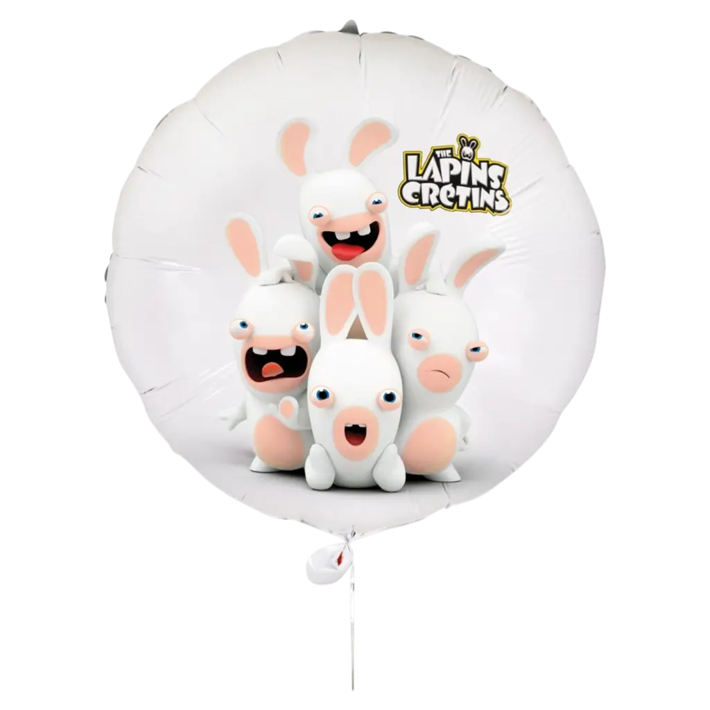 Ballon Aluminium Lapins Crétins™ 40 cm – Décoration Anniversaire