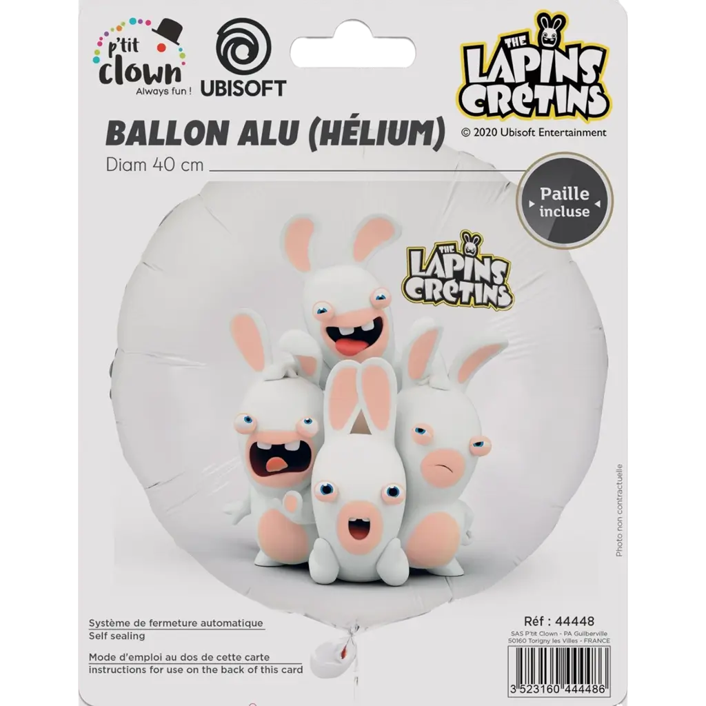 Ballon Aluminium Lapins Crétins™ 40 cm – Décoration Anniversaire