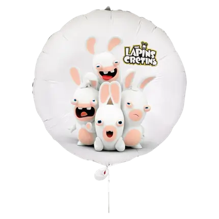 Ballon Aluminium Lapins Crétins™ 40 cm – Décoration Anniversaire