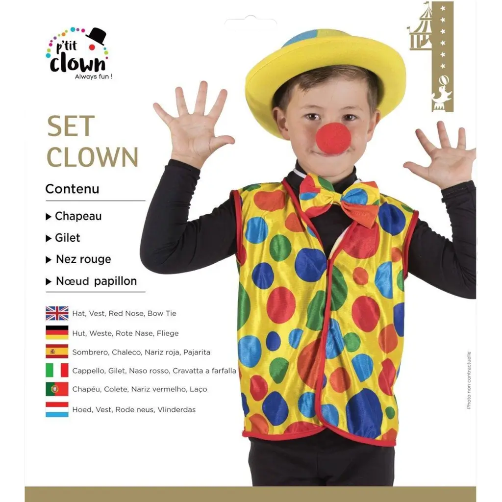 Kit Clown Enfant Taille Unique – Accessoires Déguisement