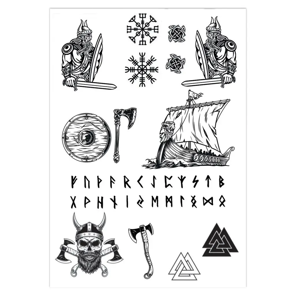 Tatouages Éphémères Vikings – Accessoires Anniversaire Enfant