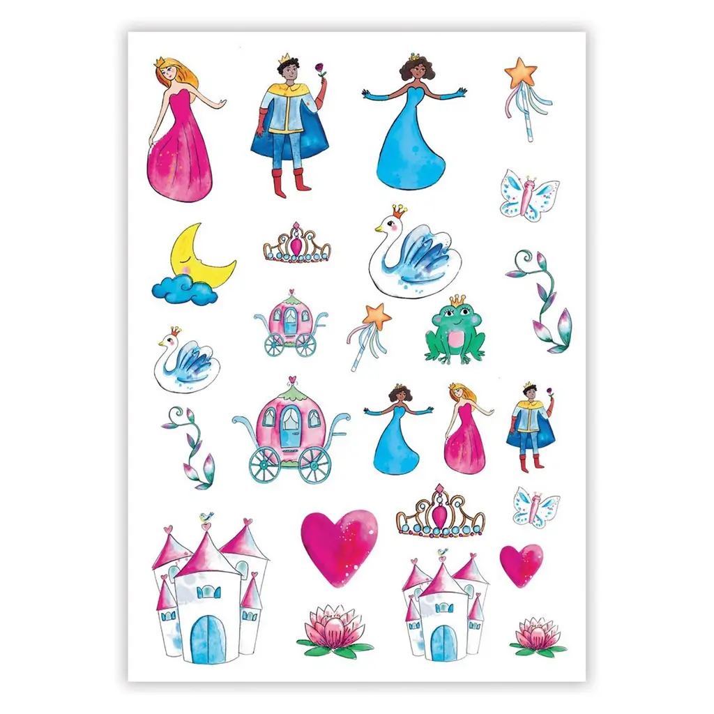 Tatouages Éphémères Princesses – Accessoires Anniversaire Enfant