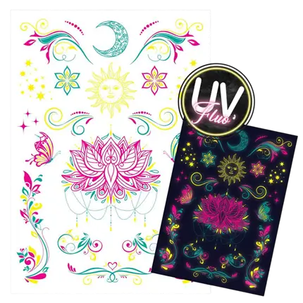 Tatouages UV Phosphorescents – Accessoires Soirée et Fête