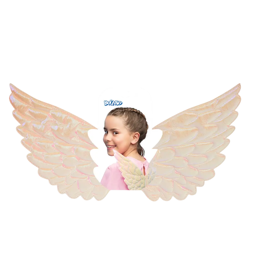 Ailes d’Ange Blanches Perles Femme – Accessoire Déguisement Ange Halloween Carnaval