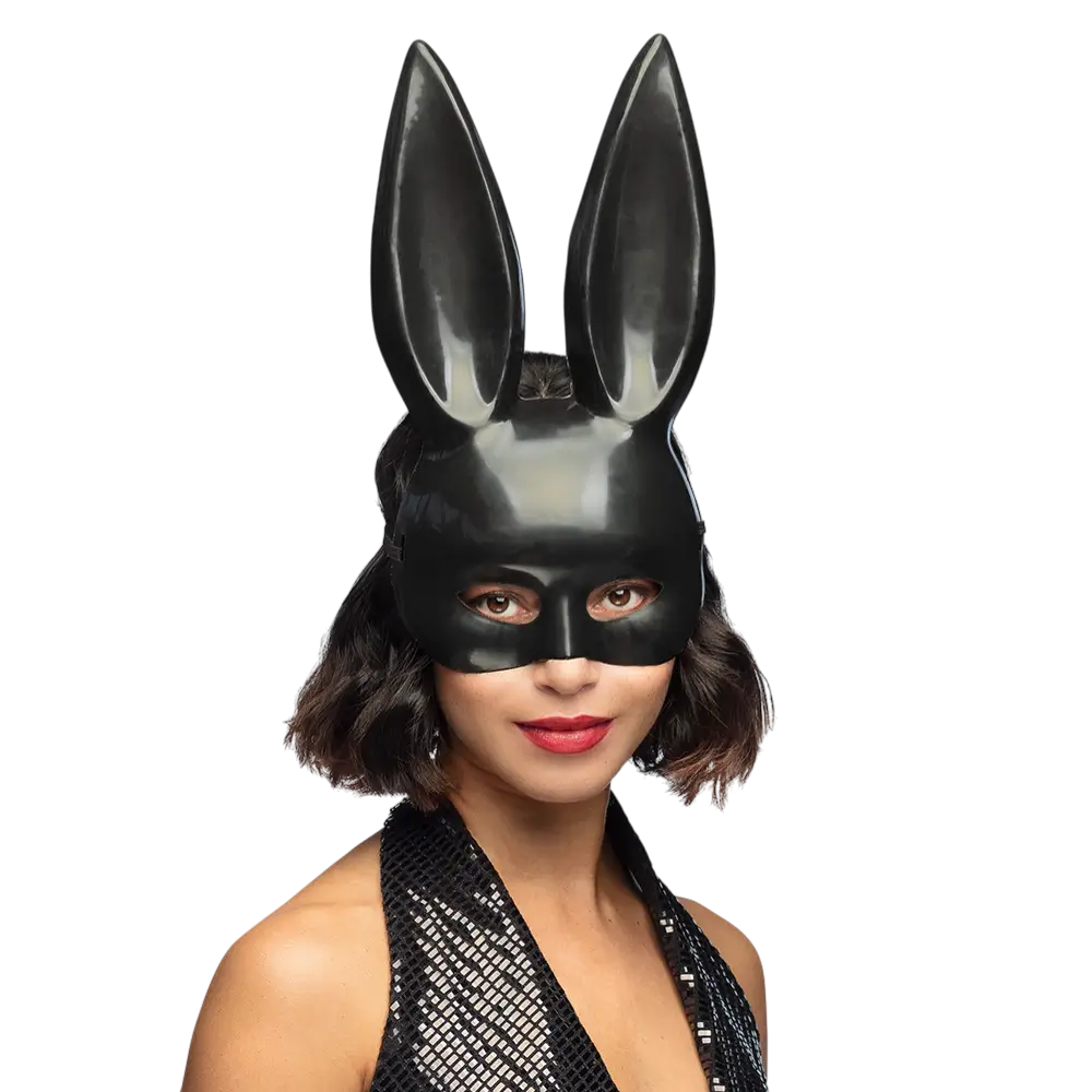 Masque Lapin Noir Adulte – Masque Bunny Sexy Soirée Déguisée Halloween